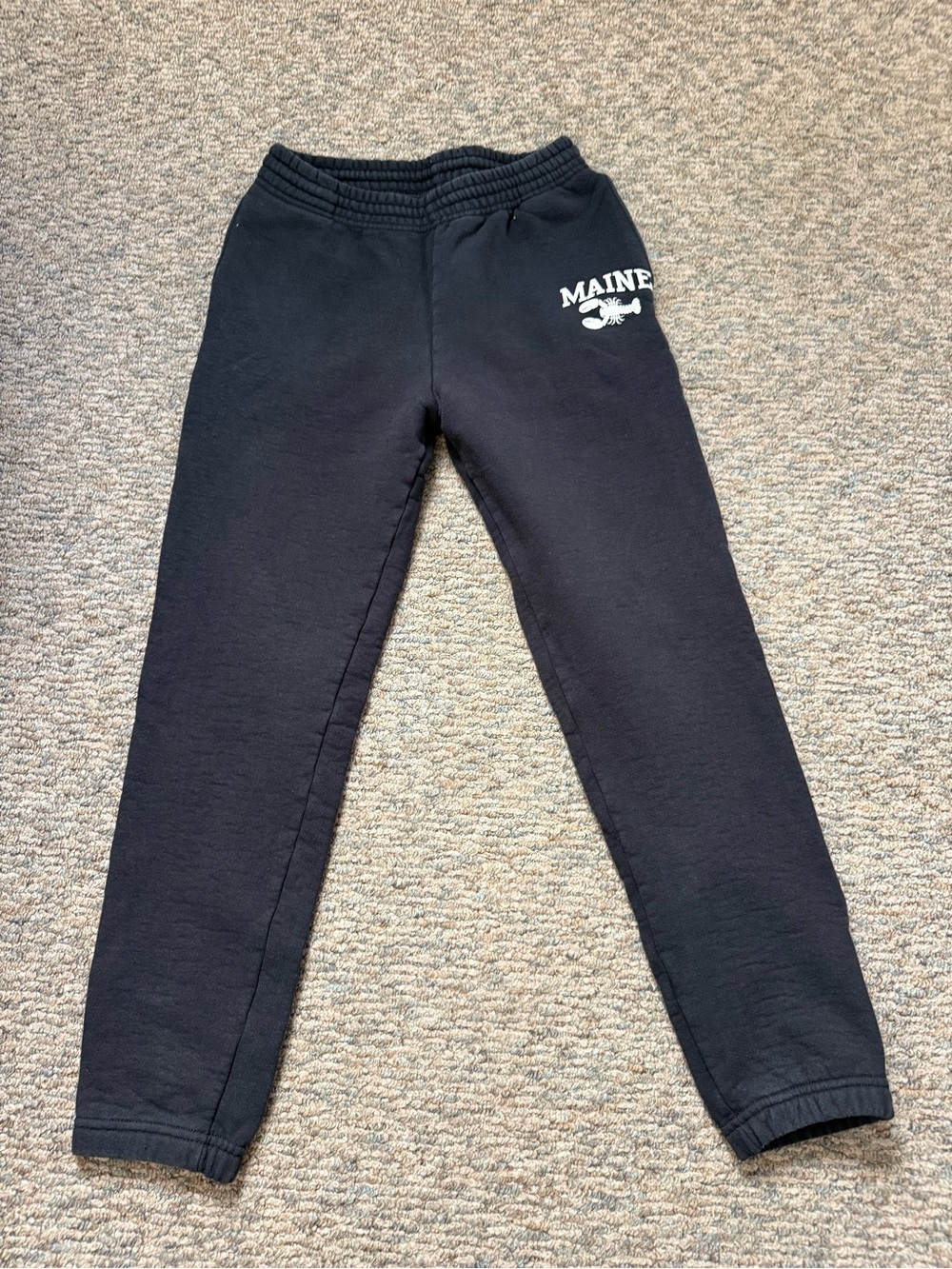 American Apparel Black Joggers with Maine Logo